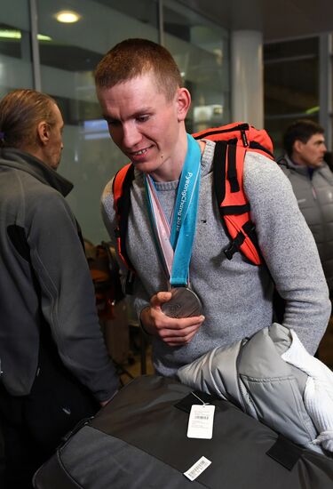 Russian 2018 Olympians are welcomed home