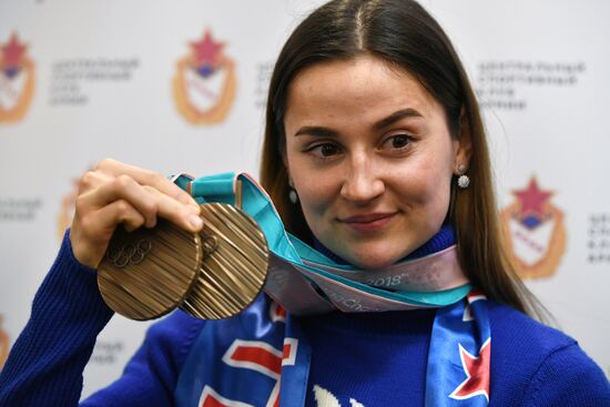 Russian 2018 Olympians are welcomed home