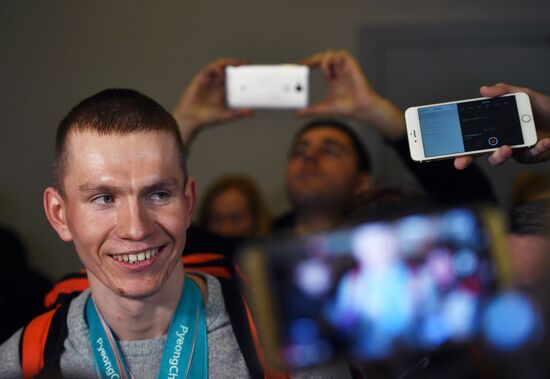 Russian 2018 Olympians are welcomed home