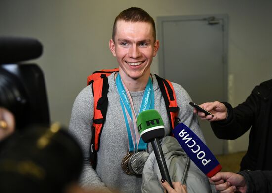 Russian 2018 Olympians are welcomed home