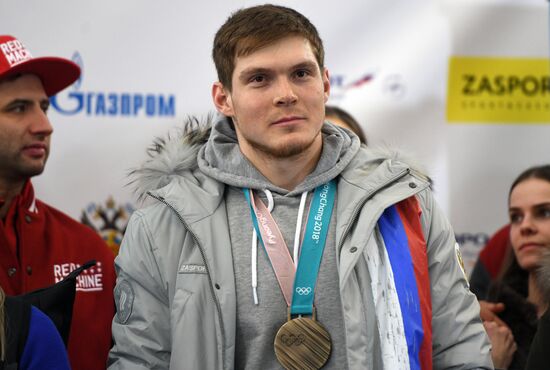 Russian 2018 Olympians are welcomed home