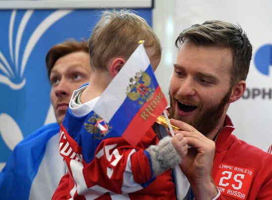 Russian 2018 Olympians are welcomed home