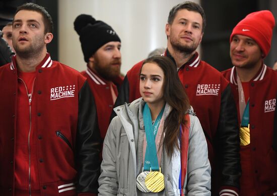 Russian 2018 Olympians are welcomed home