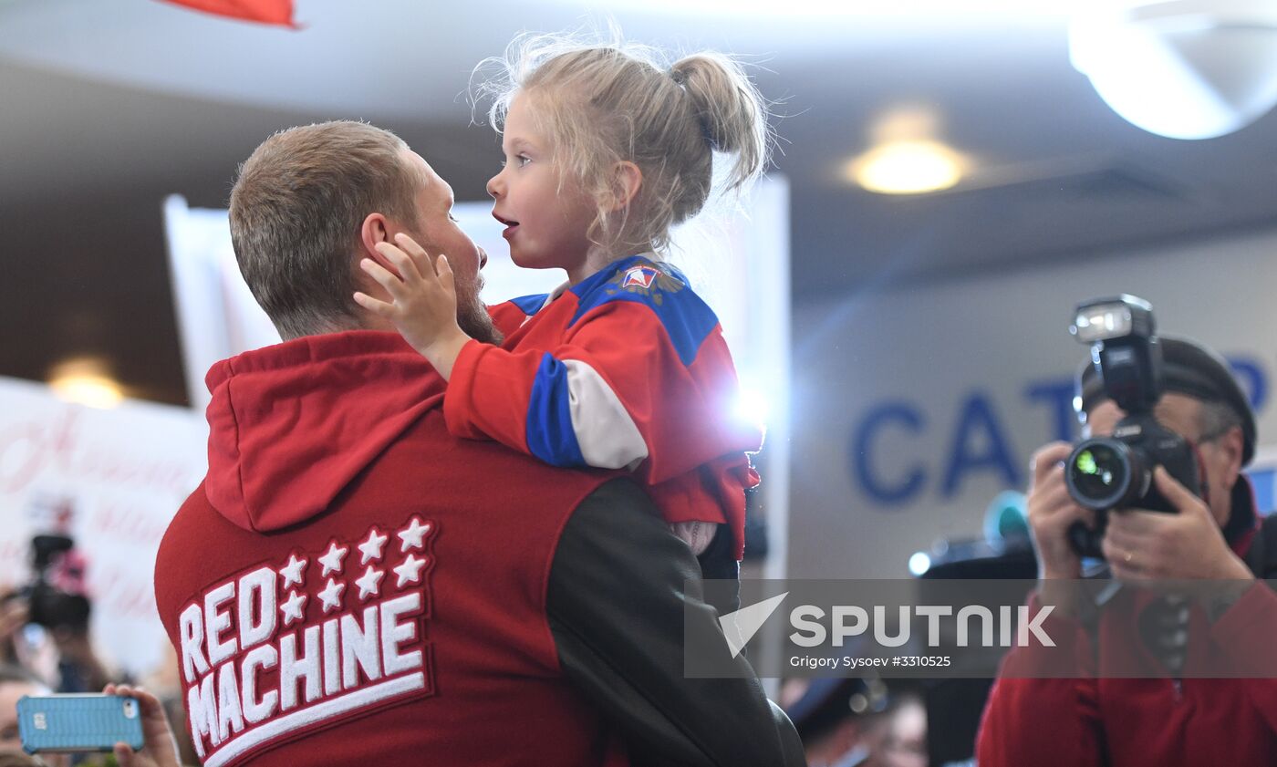 Russian 2018 Olympians are welcomed home