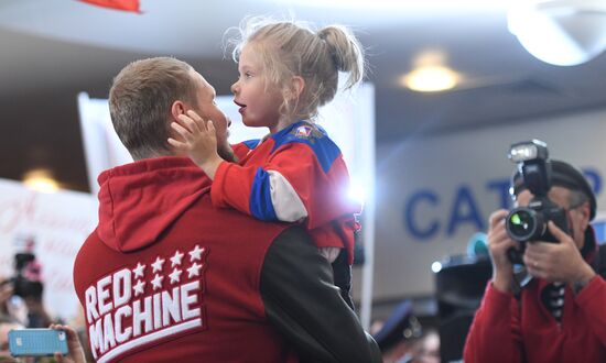 Russian 2018 Olympians are welcomed home