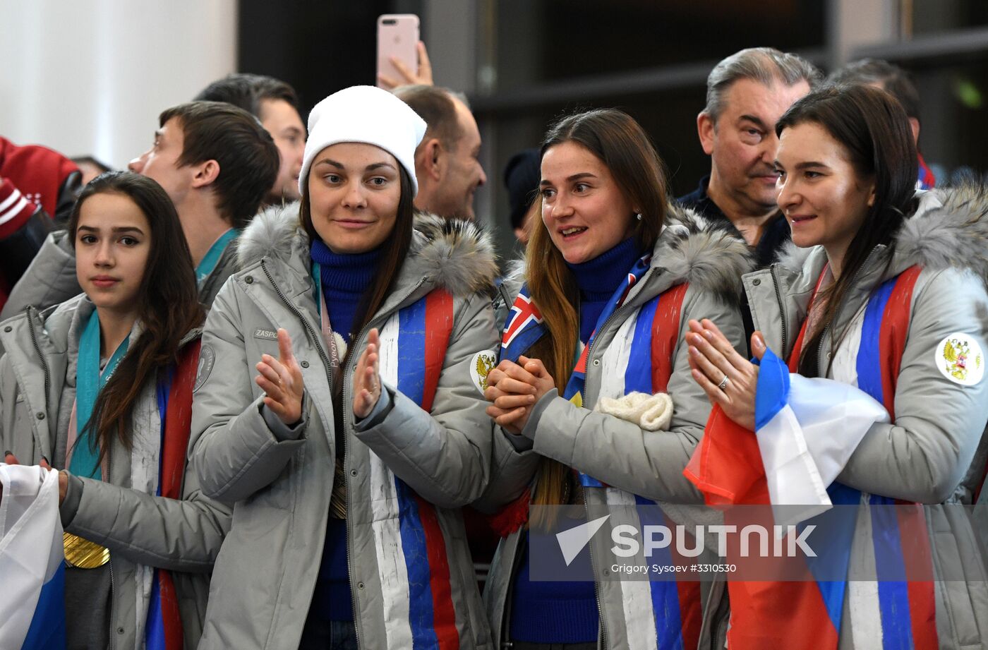 Russian 2018 Olympians are welcomed home