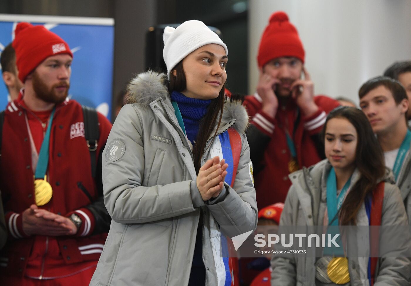 Russian 2018 Olympians are welcomed home