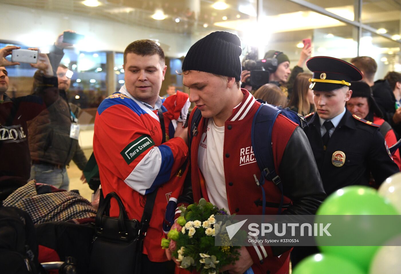 Russian 2018 Olympians are welcomed home