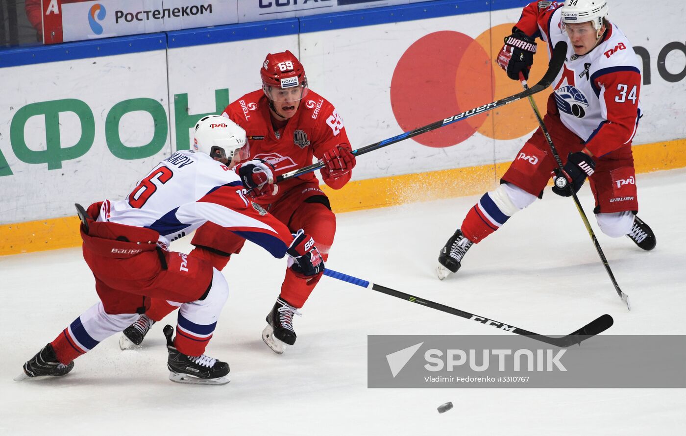 Ice hockey. KHL. Spartak vs. Lokomotiv