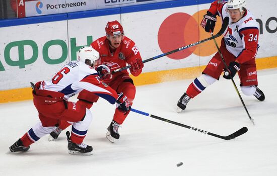 Ice hockey. KHL. Spartak vs. Lokomotiv