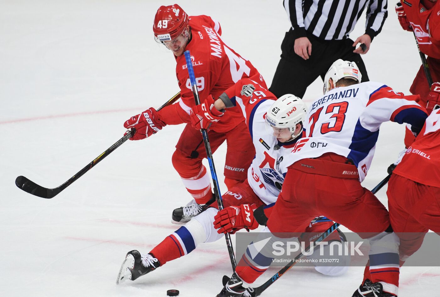 Ice hockey. KHL. Spartak vs. Lokomotiv