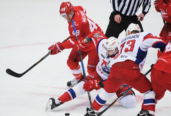 Ice hockey. KHL. Spartak vs. Lokomotiv