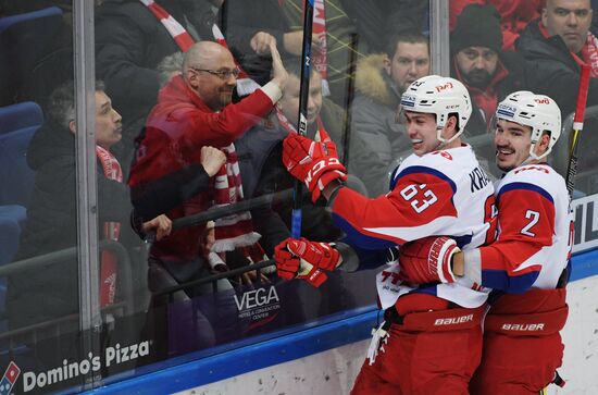 Ice hockey. KHL. Spartak vs. Lokomotiv