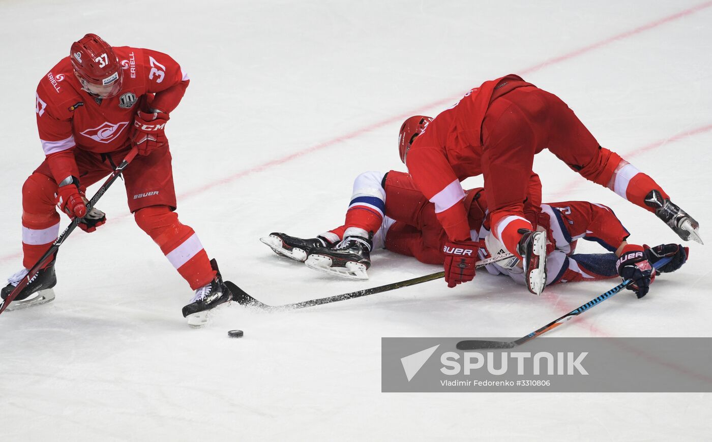 Ice hockey. KHL. Spartak vs. Lokomotiv