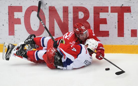 Ice hockey. KHL. Spartak vs. Lokomotiv