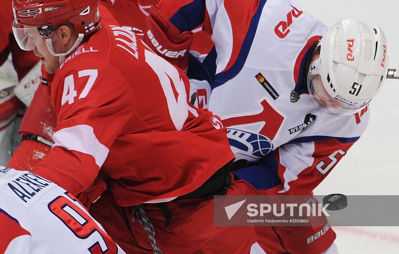 Ice hockey. KHL. Spartak vs. Lokomotiv