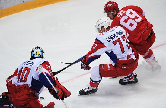 Ice hockey. KHL. Spartak vs. Lokomotiv