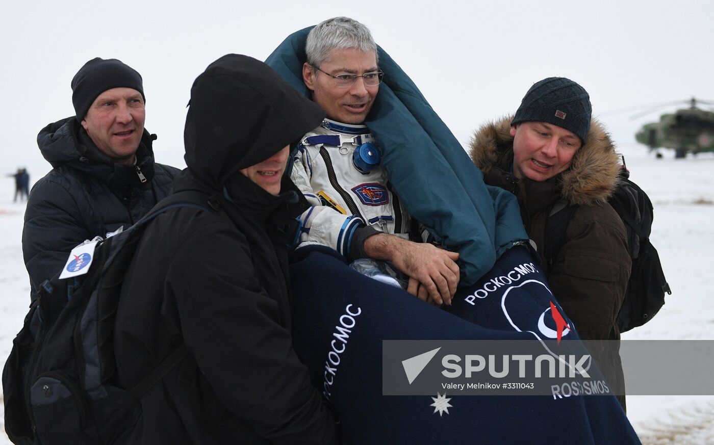 Soyuz MS-06 manned capsule lands in Kazakhstan