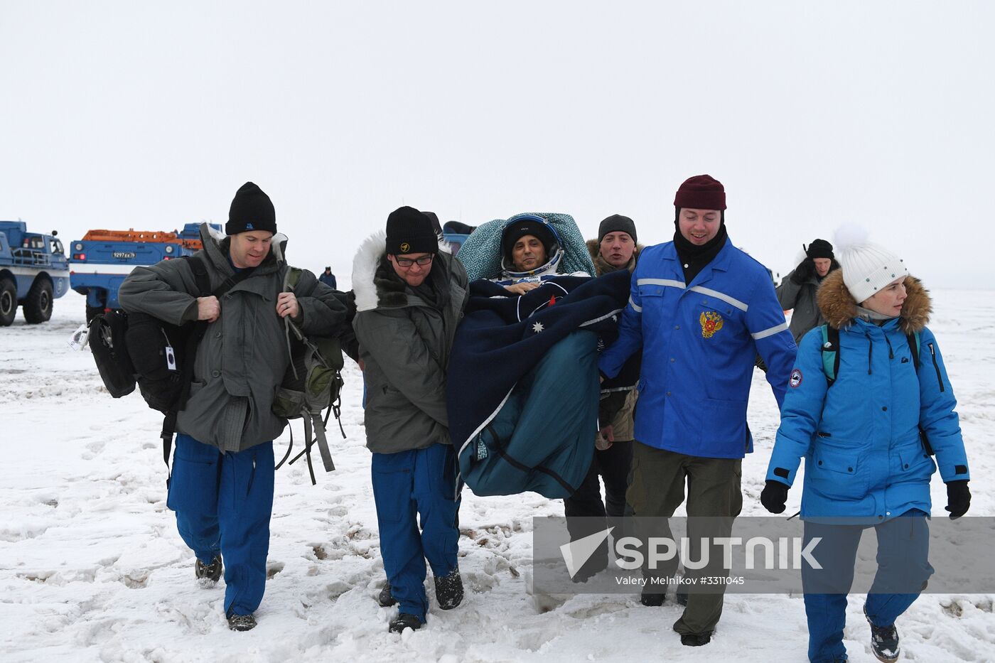 Soyuz MS-06 manned capsule lands in Kazakhstan