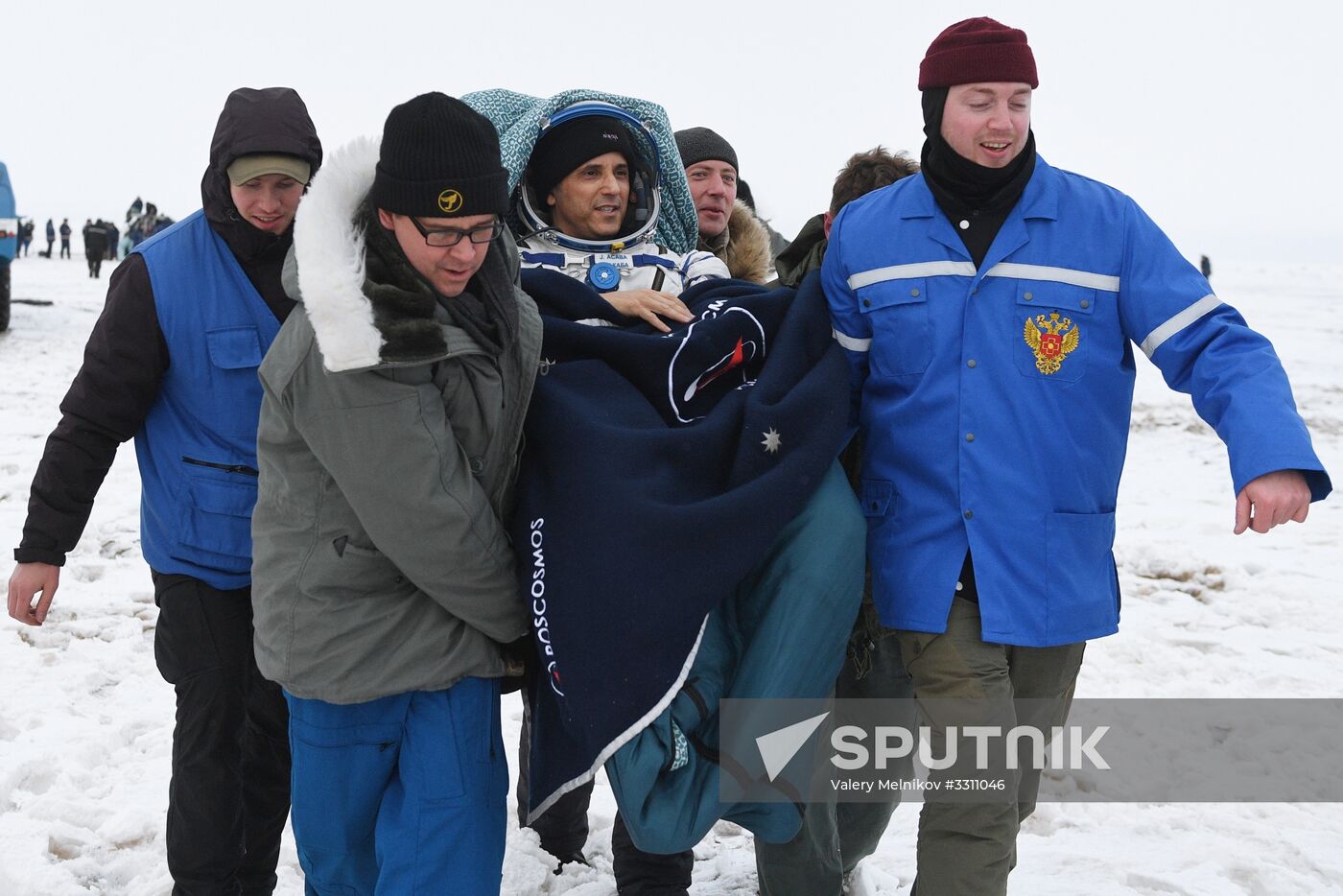 Soyuz MS-06 manned capsule lands in Kazakhstan