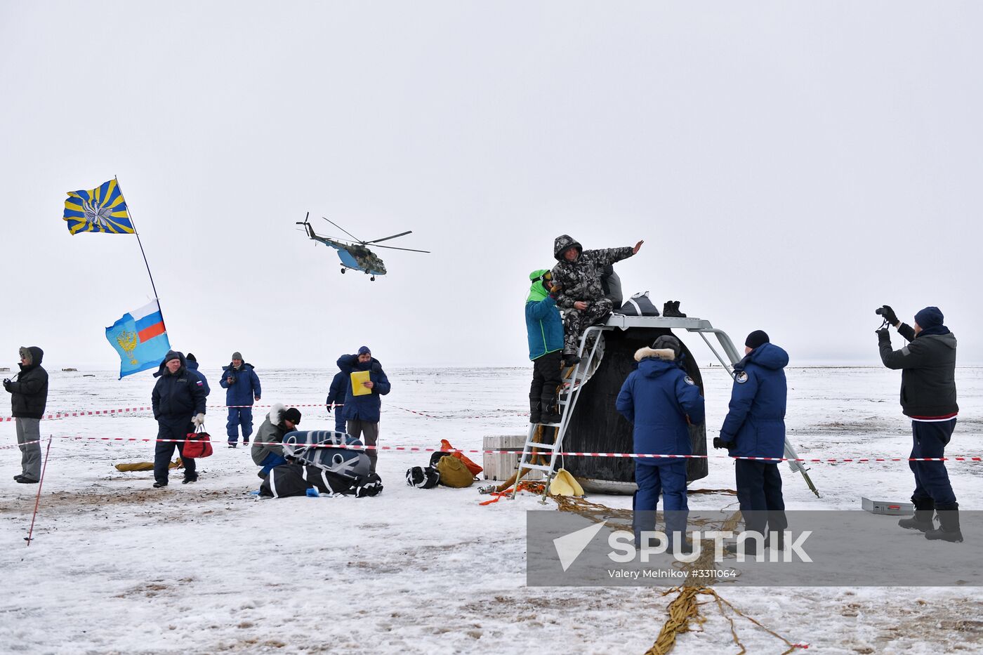 Soyuz MS-06 manned capsule lands in Kazakhstan