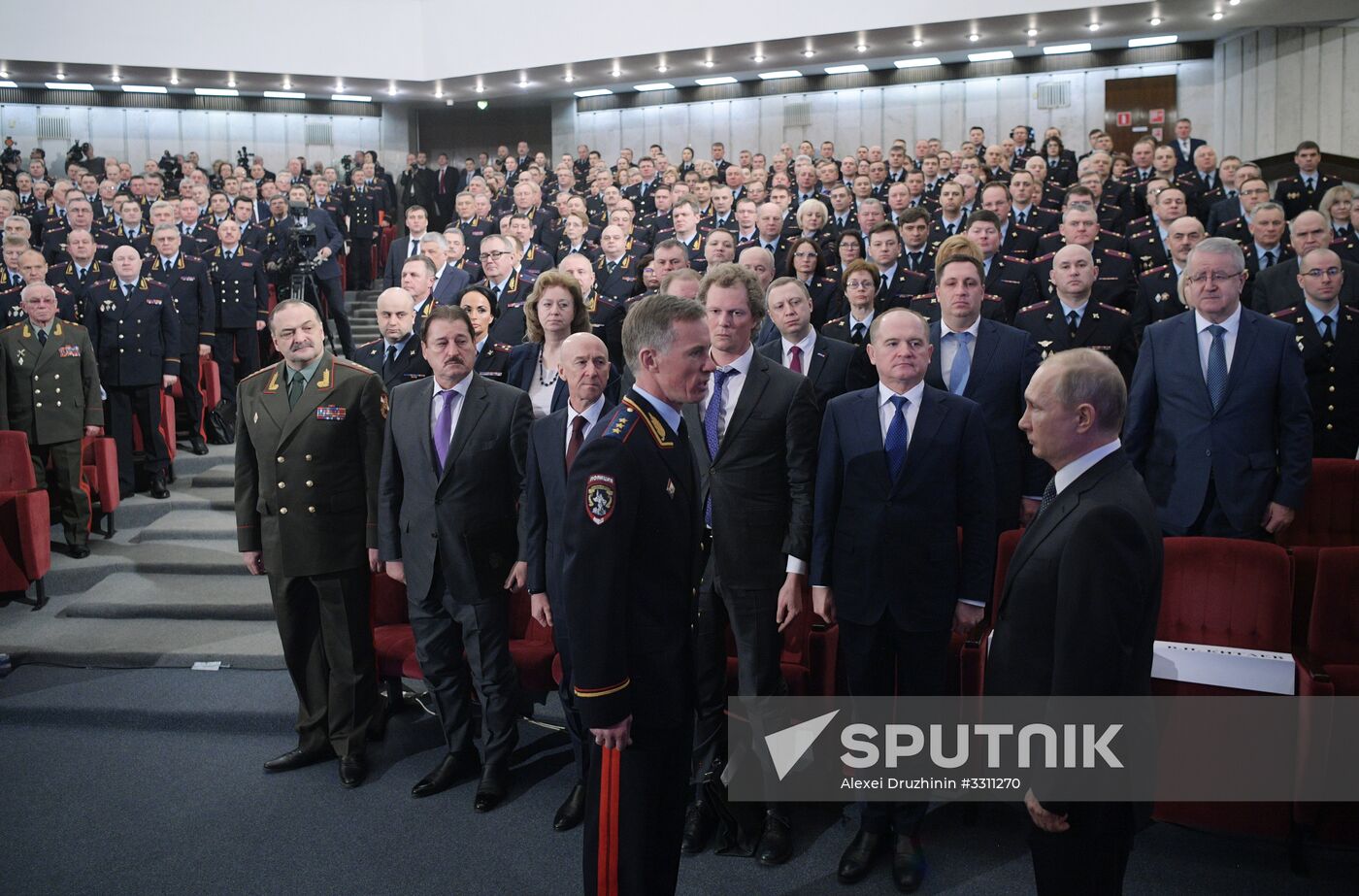 President Vladimir Putin at Ministry of the Interior board meeting