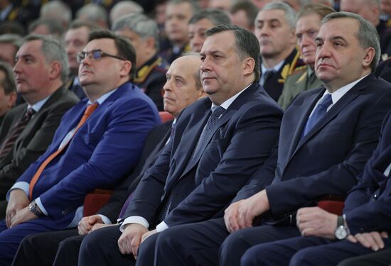 President Vladimir Putin at Ministry of the Interior board meeting