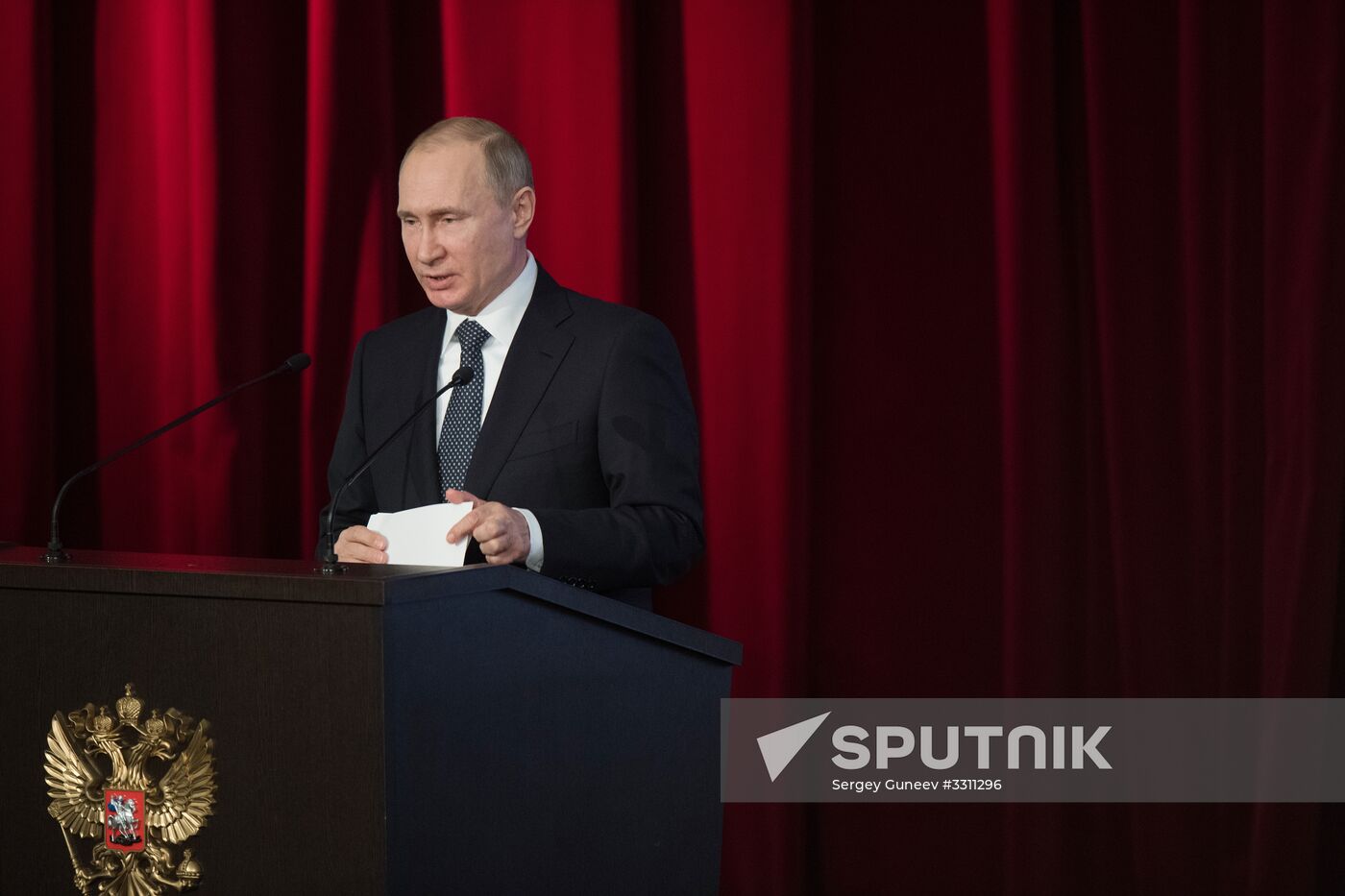 President Vladimir Putin at Ministry of the Interior board meeting