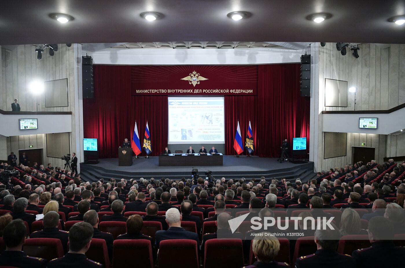 President Vladimir Putin at Ministry of the Interior board meeting