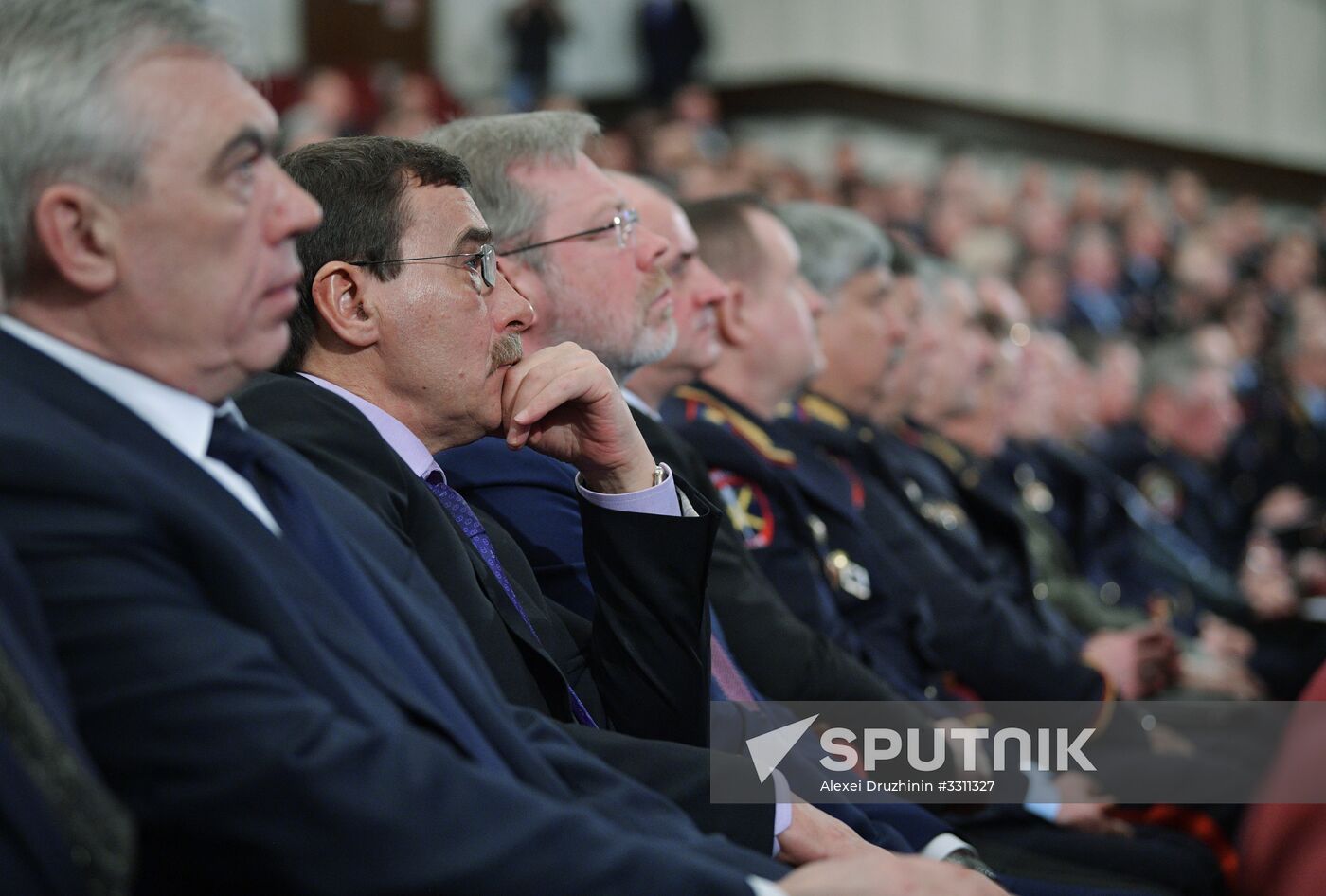 President Vladimir Putin at Ministry of the Interior board meeting