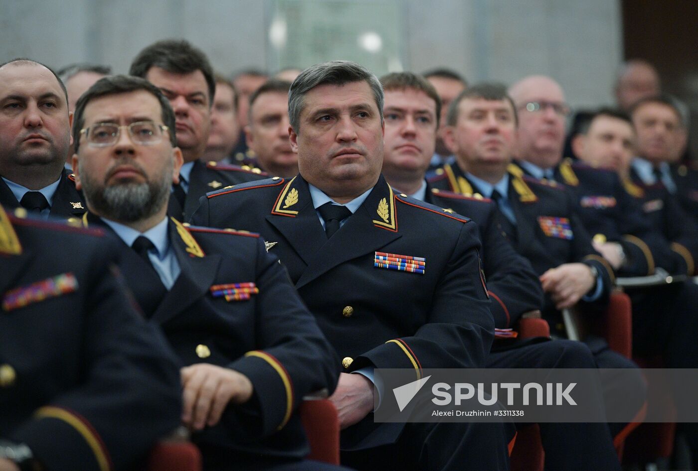 President Vladimir Putin at Ministry of the Interior board meeting