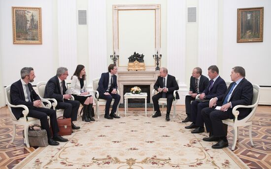 Russian President Vladimir Putin meets with Chancellor of Austria Sebastian Kurz
