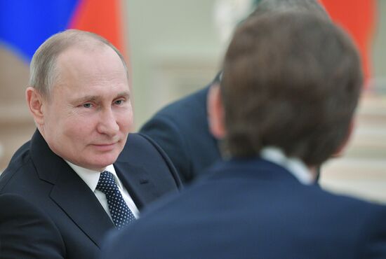 Russian President Vladimir Putin meets with Chancellor of Austria Sebastian Kurz