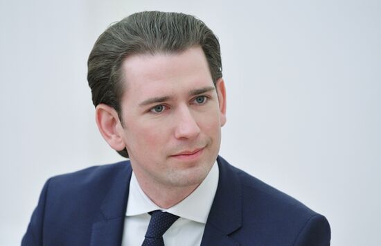 Russian President Vladimir Putin meets with Chancellor of Austria Sebastian Kurz