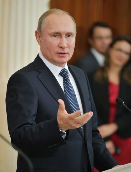 Russian President Vladimir Putin meets with Chancellor of Austria Sebastian Kurz