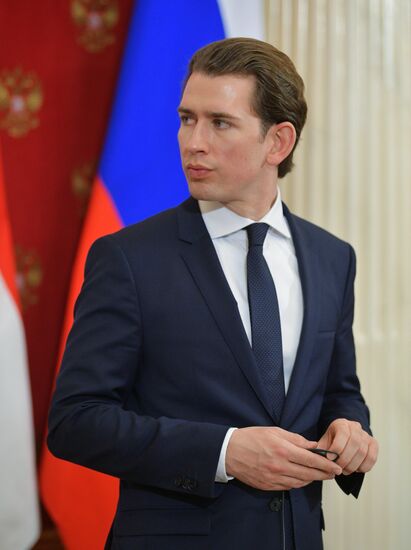 Russian President Vladimir Putin meets with Chancellor of Austria Sebastian Kurz