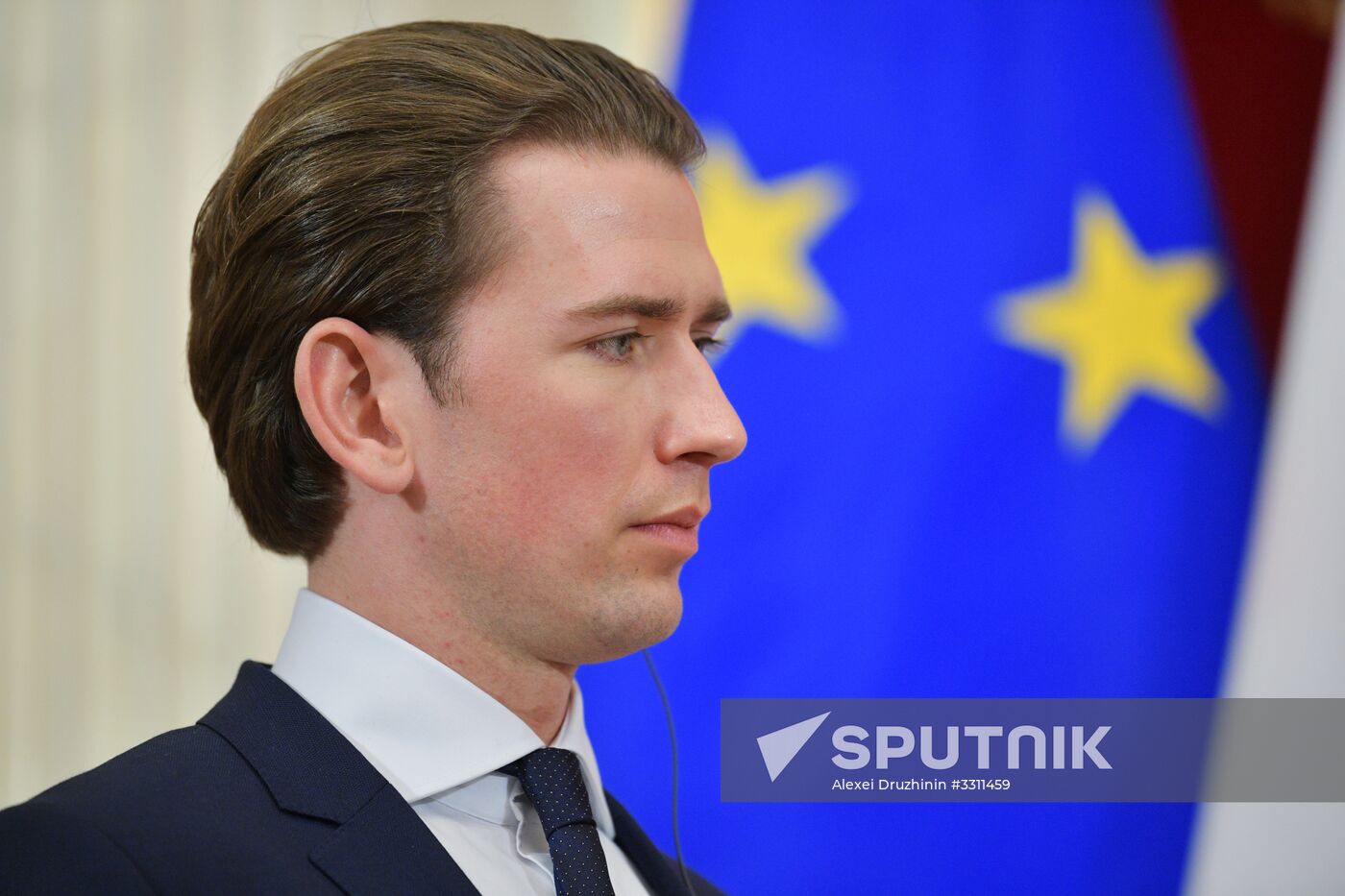 Russian President Vladimir Putin meets with Chancellor of Austria Sebastian Kurz