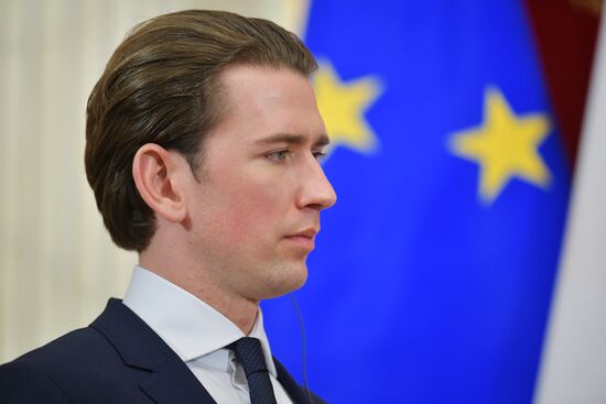 Russian President Vladimir Putin meets with Chancellor of Austria Sebastian Kurz