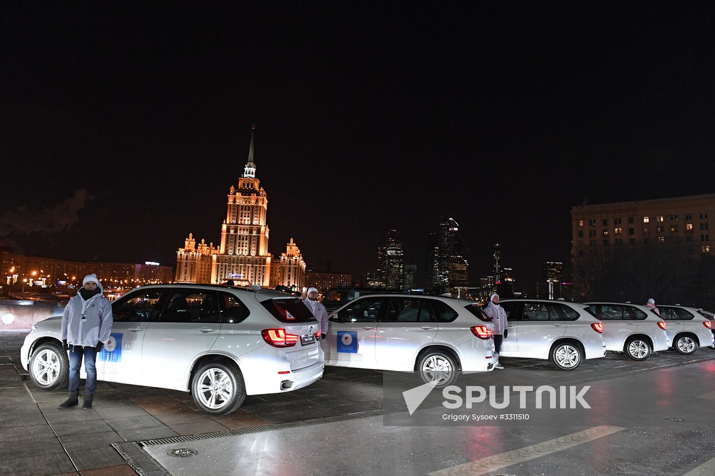 Prime Minister Dmitry Medvedev presents cars to 2018 Winter Olympics medalists at ceremony