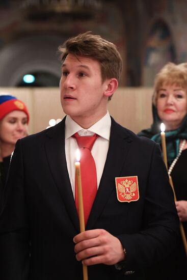 Patriarch Kirill holds gratitude service for Russian Olympic athletes