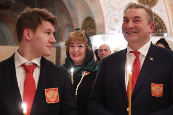 Patriarch Kirill holds gratitude service for Russian Olympic athletes