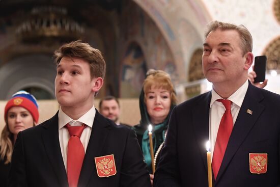 Patriarch Kirill holds gratitude service for Russian Olympic athletes