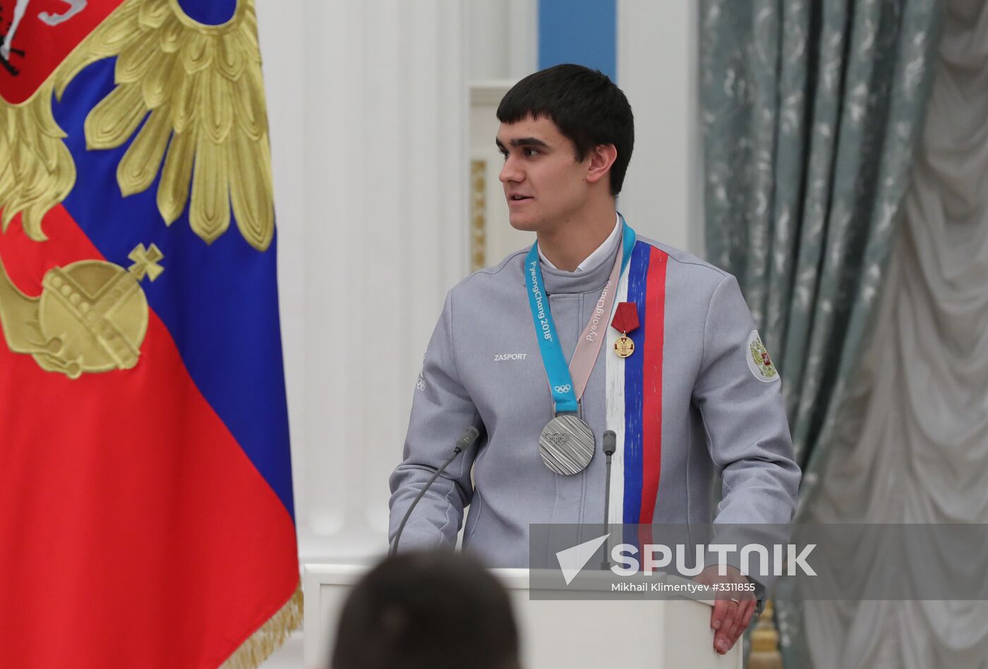 President Vladimir Putin presents state decorations to 2018 Winter Olympics medalists