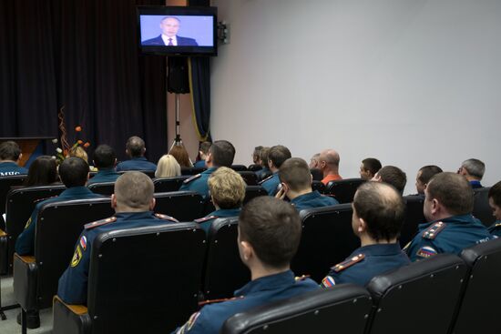 Broadcast of Vladimir Putin's annual Presidential Address to the Federal Assembly