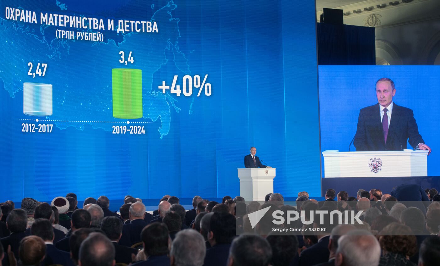 Vladimir Putin's annual Presidential Address to the Federal Assembly