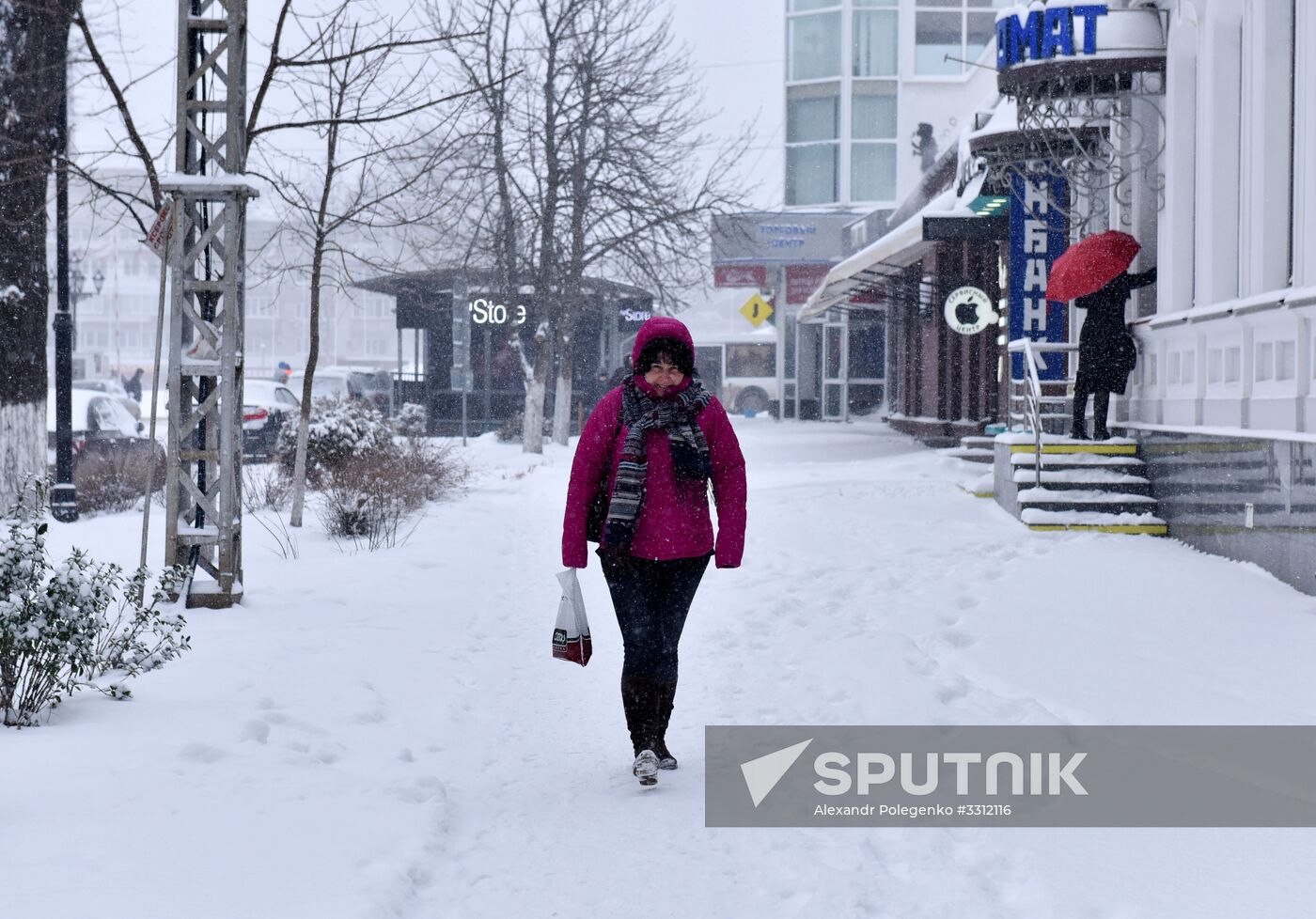 Snowfall in Crimea