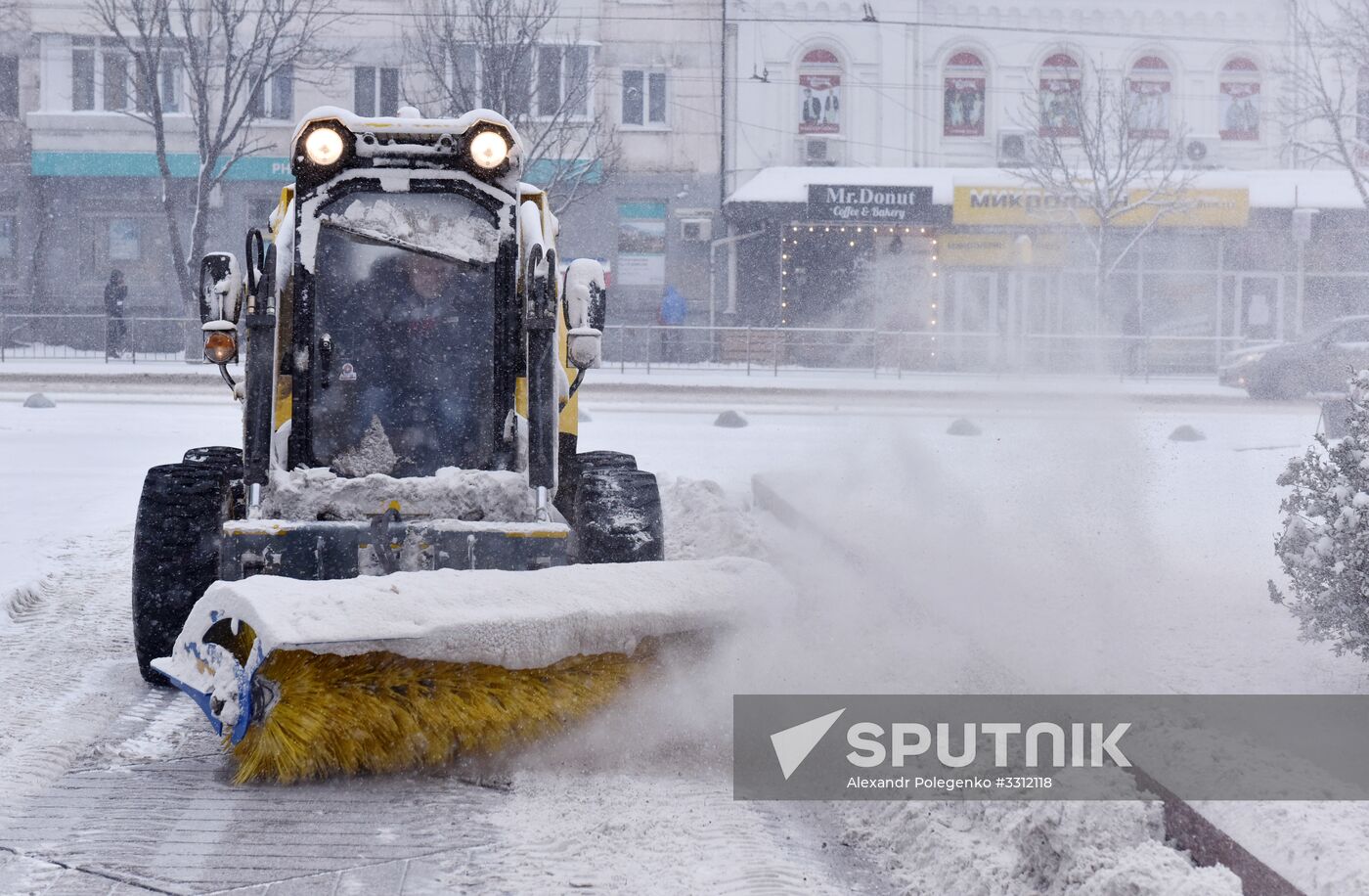 Snowfall in Crimea