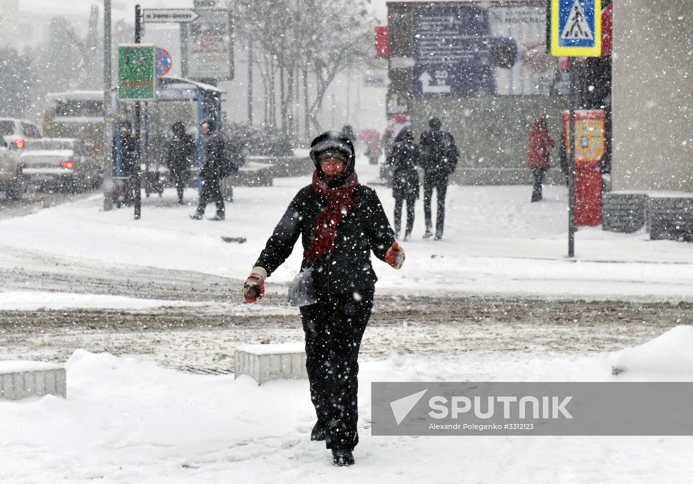 Snowfall in Crimea