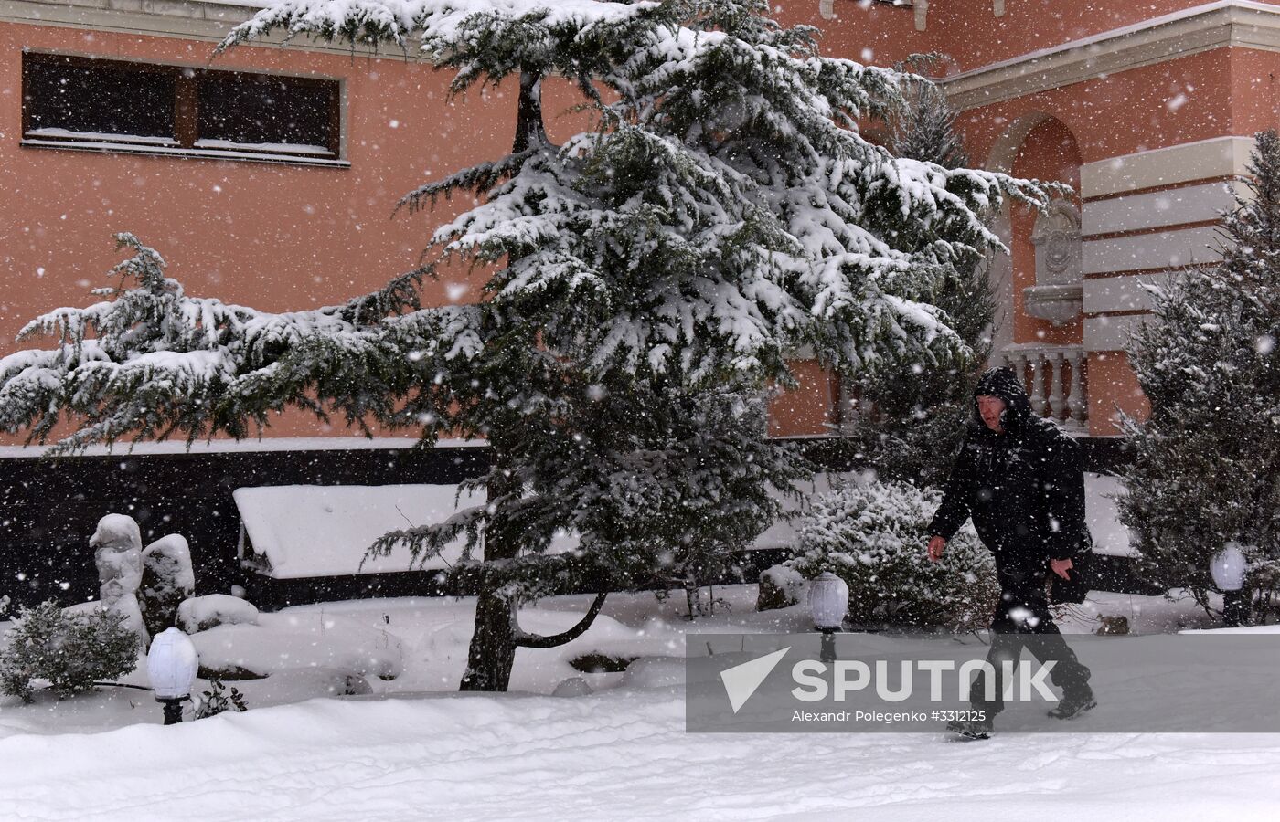 Snowfall in Crimea