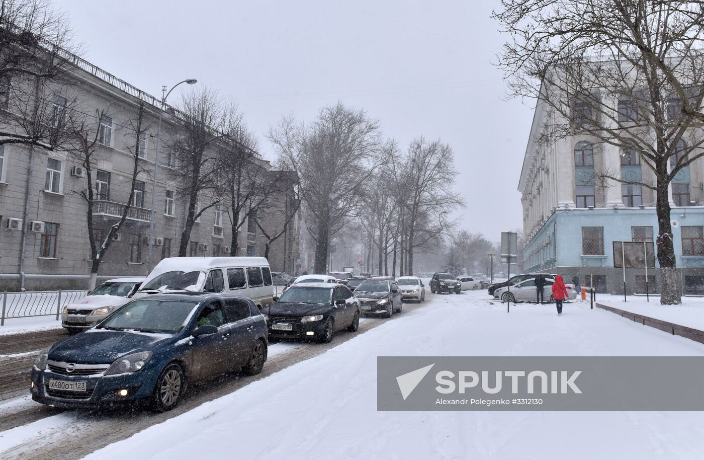 Snowfall in Crimea